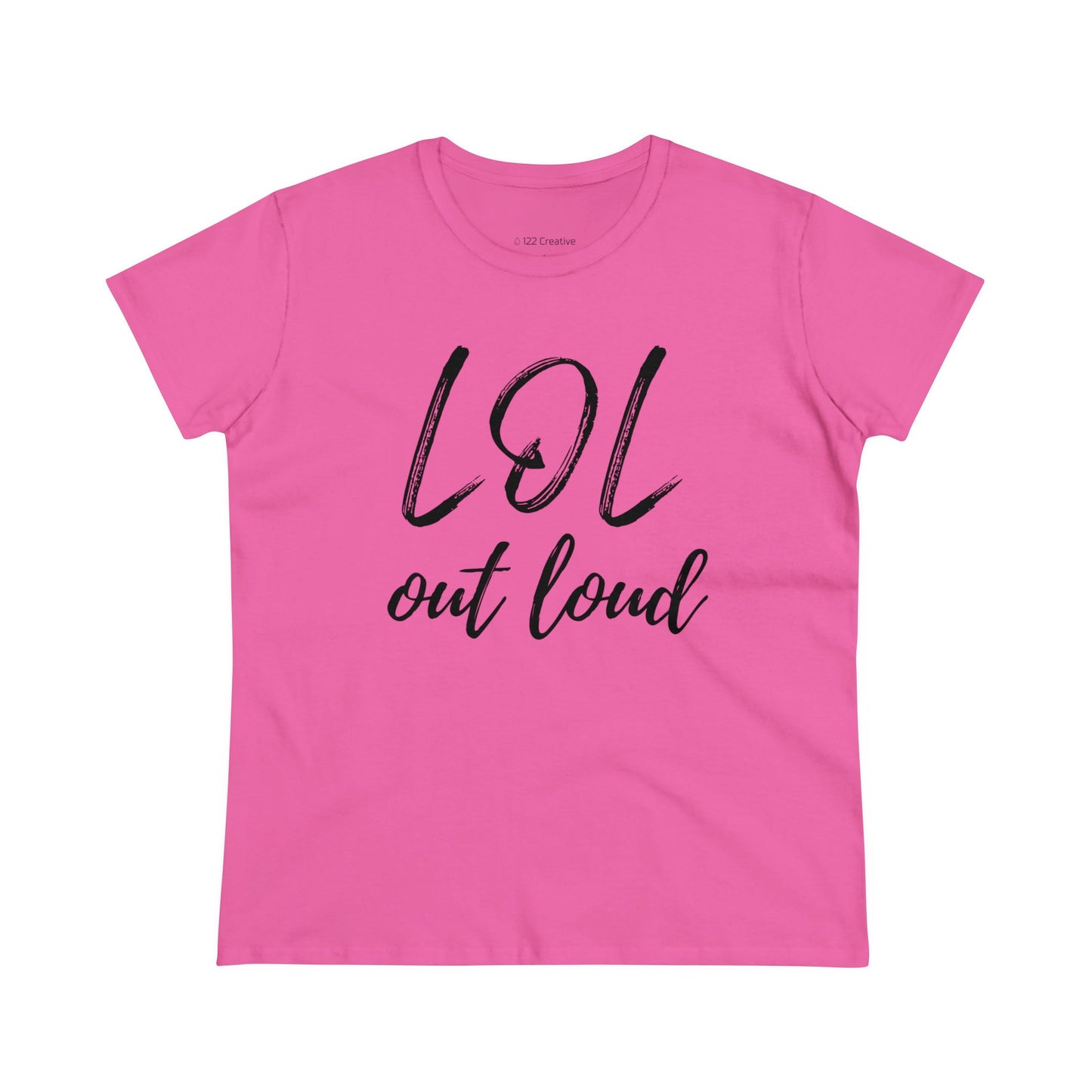 Women's Midweight Cotton Tee - LOL out loud