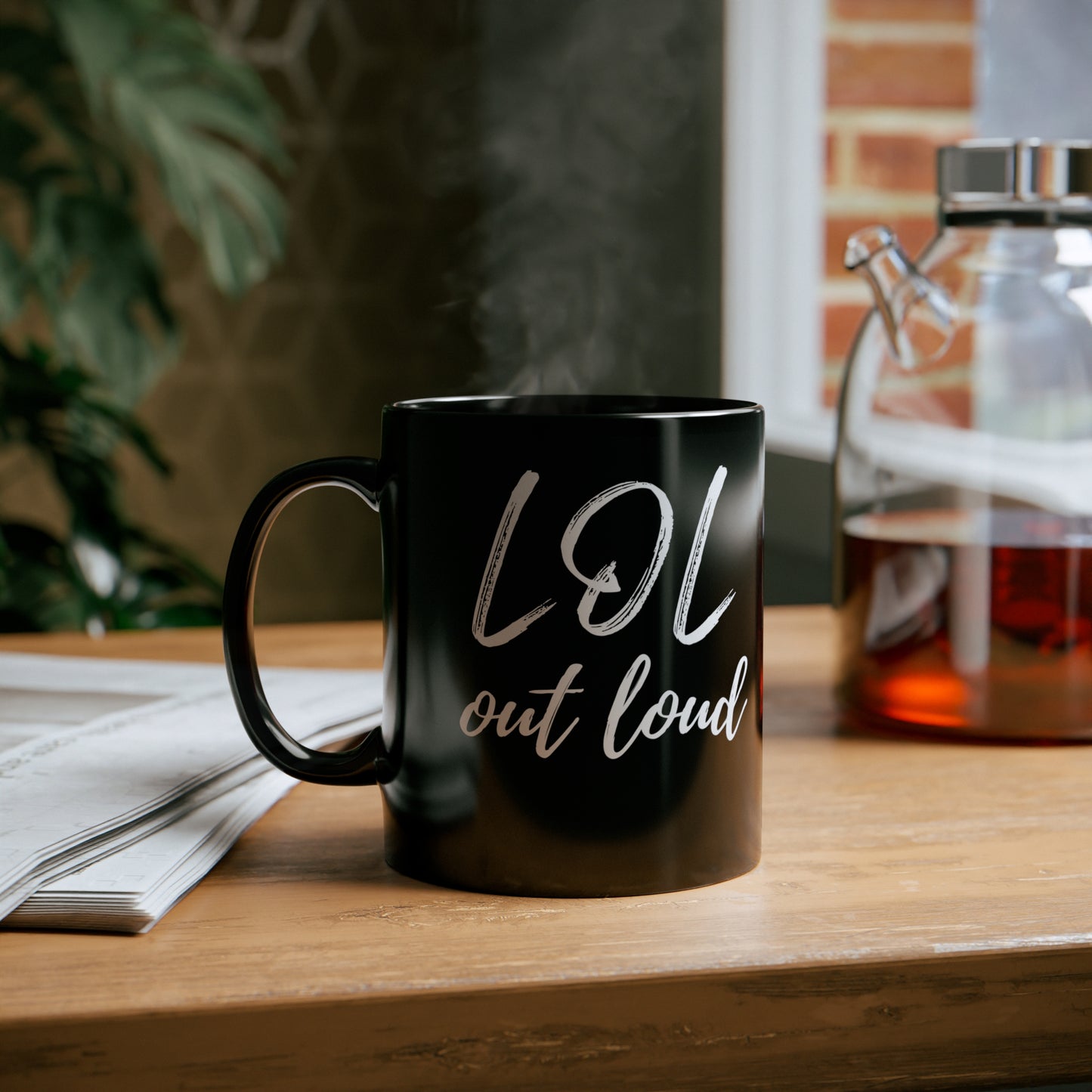 11oz Mug - Black Elegant - LOL out loud