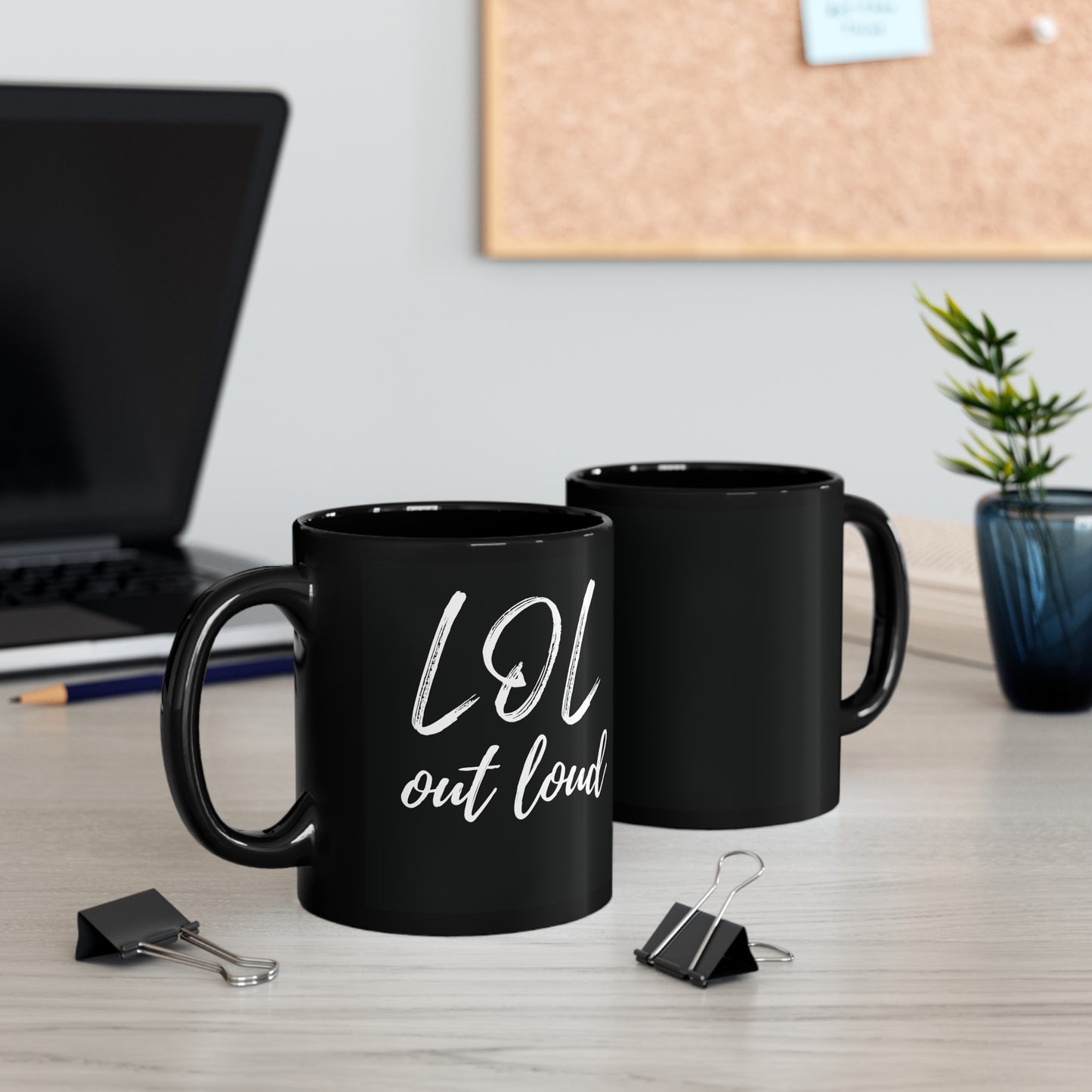 11oz Mug - Black Elegant - LOL out loud