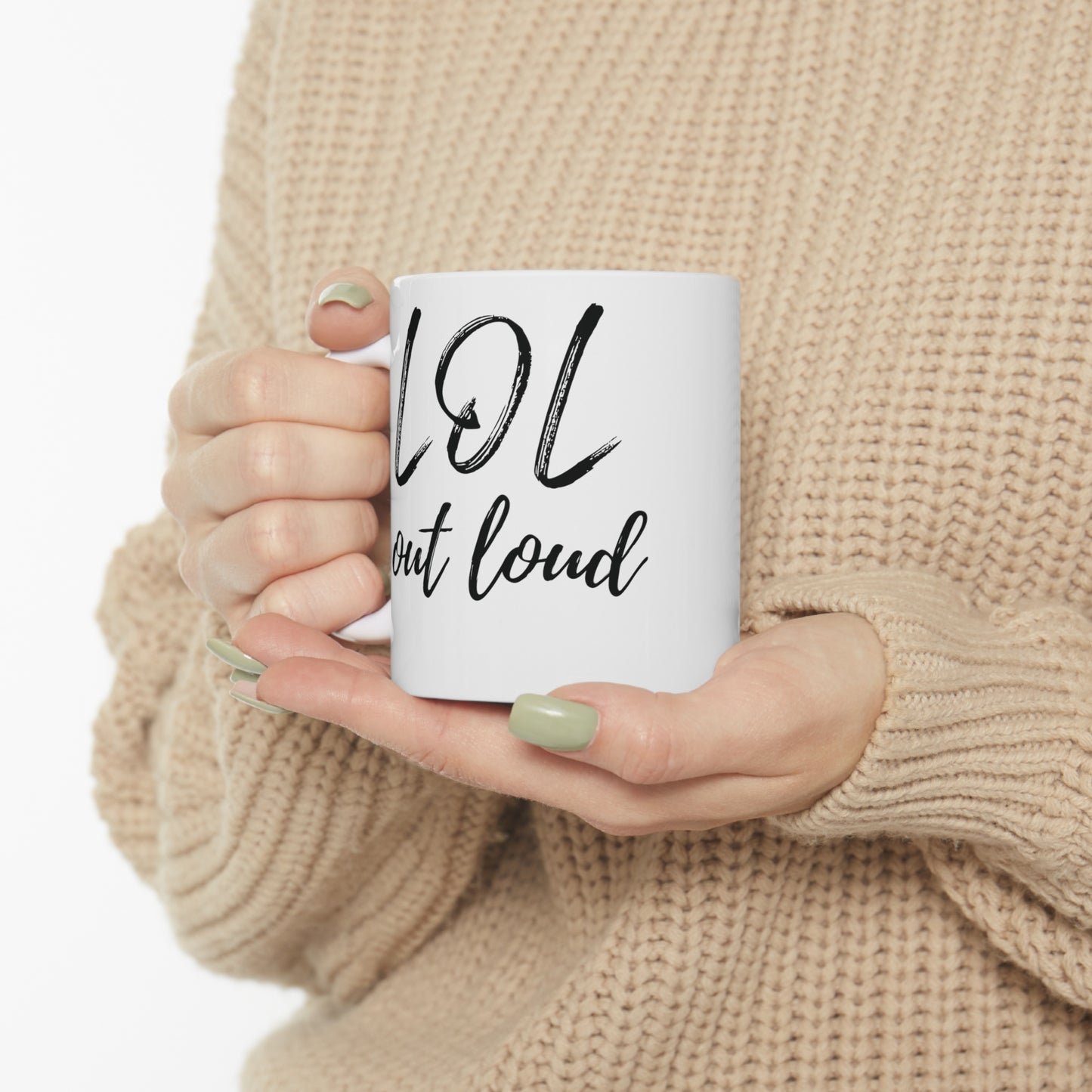 11oz Mug – White Elegant - LOL out loud