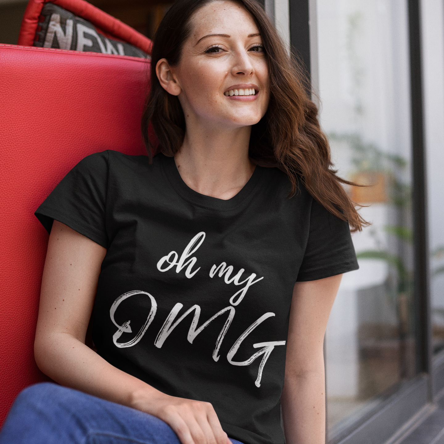 Women's Midweight Cotton Tee - Oh my OMG